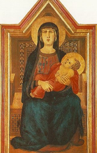 Ambrogio Lorenzetti - Madonna col Bambino, Chiesa di Sant'Angelo (Vico l'Abate), San Casciano, Val di Pesa